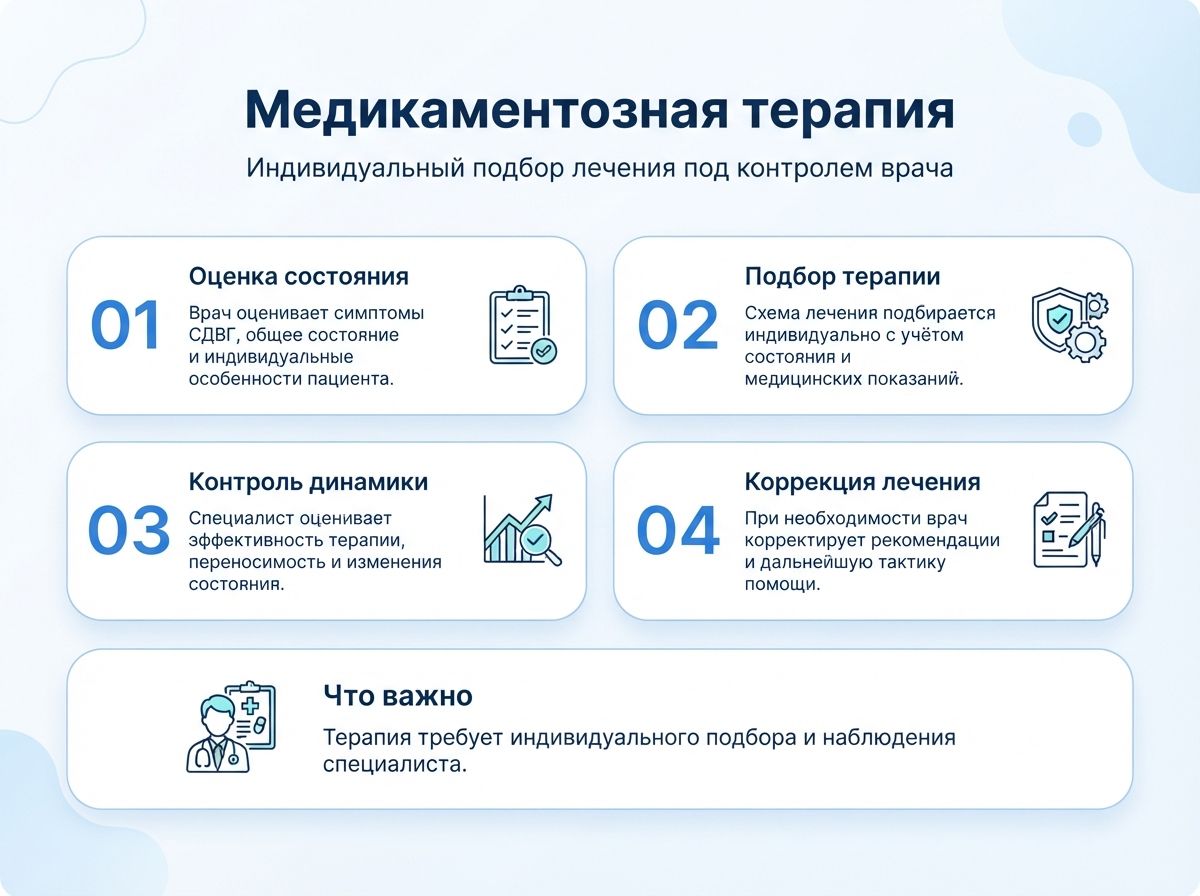 Лечение СДВГ в Валдае у детей и взрослыхинфографика
